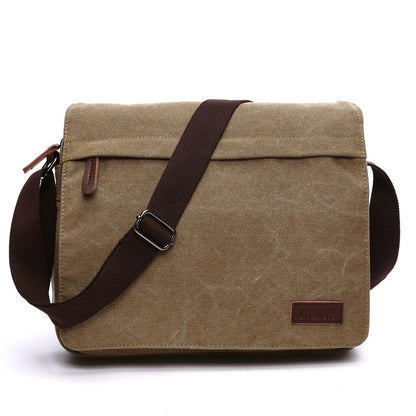 Shoulder Messenger Bag Canvas Men&#39;s Fashion Portable Outdoor Computer Bag Casual Korean Trend