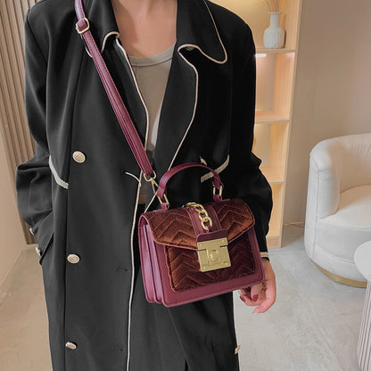 Luxury Brand Designer Velet Handbag Purse Women Crossbody Bags New Trendy Winter Ladies Messenger Bags Tote High Quality