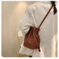 Brand Designer PU Leather Women&#39;s Crossbody Bag Retro Simple Messenger Bag Small Bucket