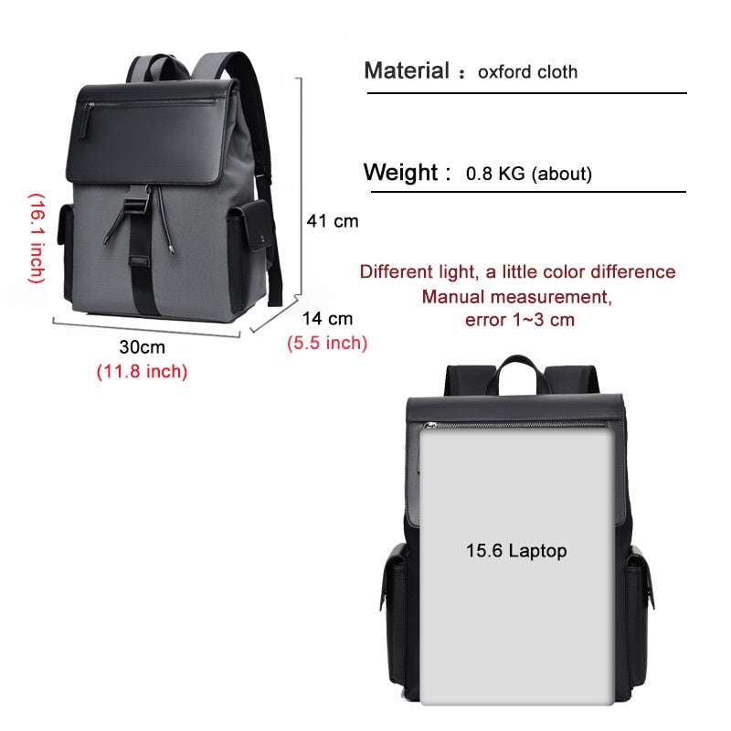 British Style Business Men&#39;s 15.6-inch Laptop Backpack Luxury Back Pack Waterproof Travel Bag Fashion Youth Student School bag