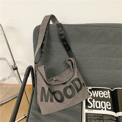 Canvas Women Messenger Bag Female Art Vintage Big Shoulder Satchels Harajuku Fashion Hip Hop Large Student Crossbody School Bag