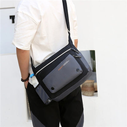 Men Solid Color Large Capacity Messenger for Men Casual Oxford Laptop Bags Male Business Travel Crossbody Shoulder Bag