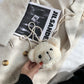 Winter New Fashion Shoulder Bag Soft Warm Fur Bag Crossbody Bag Female Bag Plush Bear Handbag Messenger Bag Women
