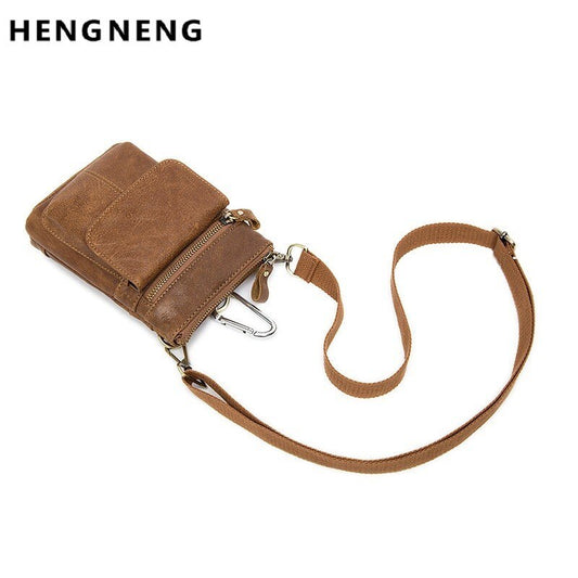 Famous Brand Man Leather Bag Shoulder Crossbody Bags Men Cow Leather Male Business Messenger Briefcase Travel Bag Phone Pocket