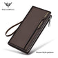 WilliamPOLO Male Genuine Leather Wallets Men Wallet Credit Business Card Holders Fashion Mobile Phone Bag  zipper Purse Handbag