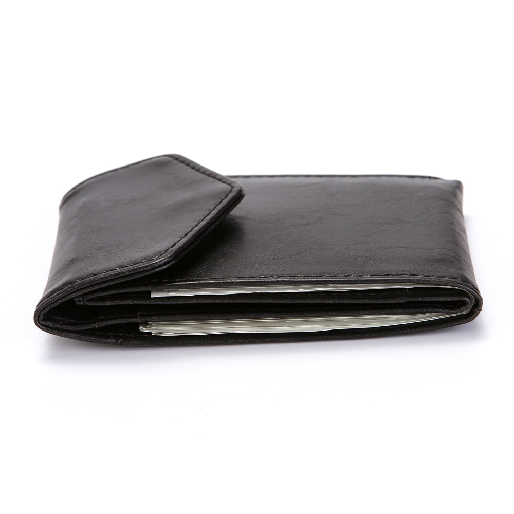 CUIKCA Fashion RFID Wallet Women Men Mini Ultrathin Leather Wallet Slim Wallet Coins Purse Credit ID &amp; Card Holders Card Cases