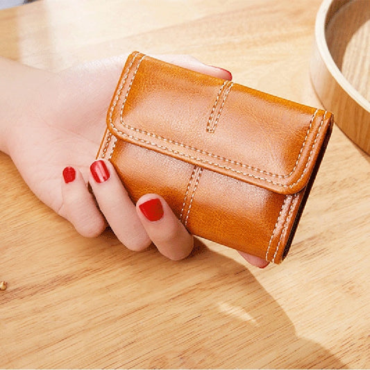 Women&#39;s Wallet Shiny Leather Female Purse Card Holder Classic Wallet for Women Lady Dress Small Money Bag