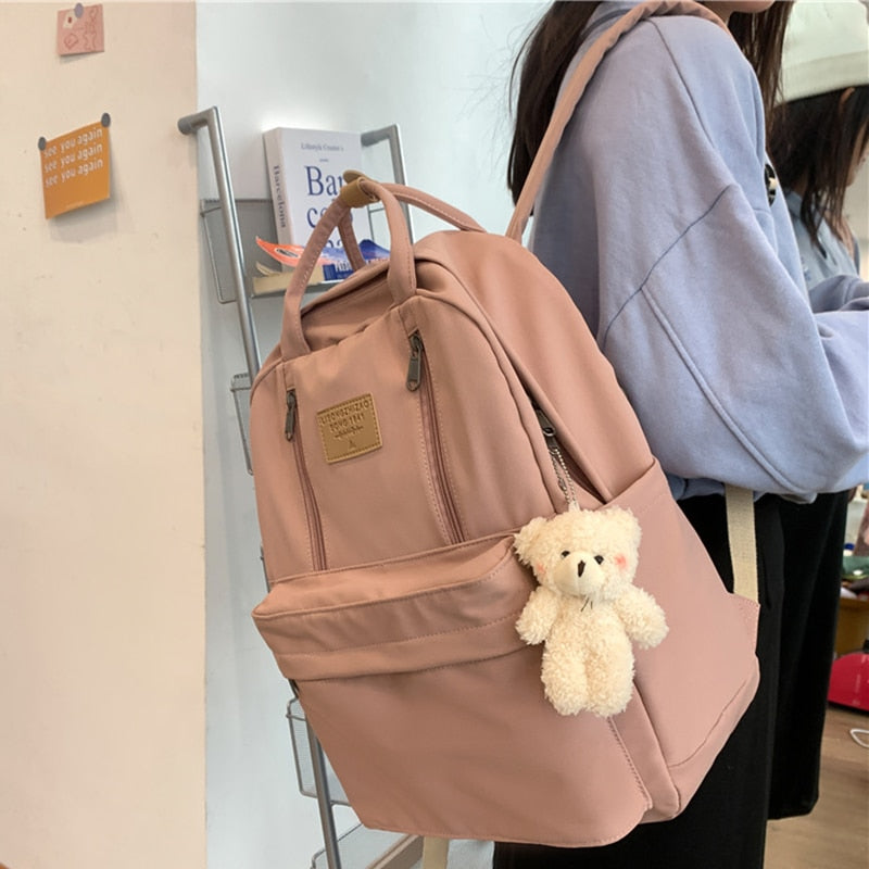 Women Backpack Nylon Waterproof Backpacks for Teenage Girls High School Preppy Female School Bag Backpack Travel
