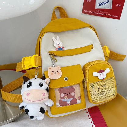 Summer Small Backpack Bag Women Cute Children&#39;s School Bags for Teenagers Female Ins Outing Dual-purpose Travel Backpacks Ladies