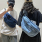 Unisex Crossbody Bag Shoulder Bags Girls New Denim For Women Large Capacity Messenger Bag Hip Hop Solid Color Belt Bags