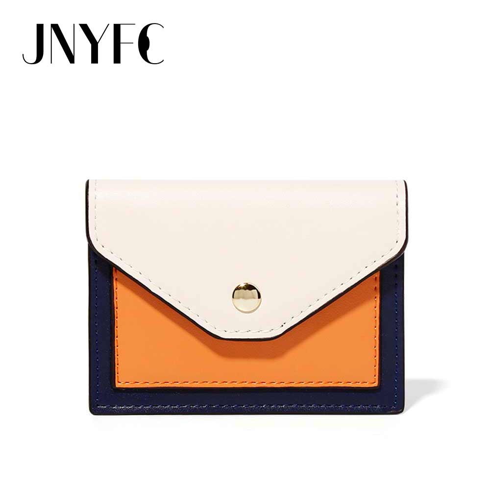 11x8.3cm Small Mini Wallets for Women White Green Orange Panelled Coin Purses Fashion Female Card Holder Bag