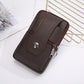 Vintage Men Solid Color PU Leather Waist Bag Casual Male Small Wallet Mobile Phone Bags Multi Layer Belt Pouch Coin Purse Cover