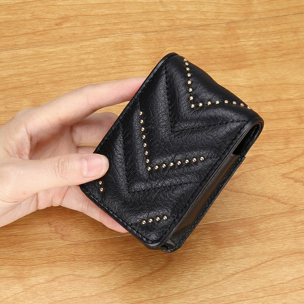 Genuine Leather Soft Coin Purse Mini Coin Case Cosmetic Bag Lipstick Bag Cushion Women&#39;s Coin Purse Creative Wallet Barrel Shape