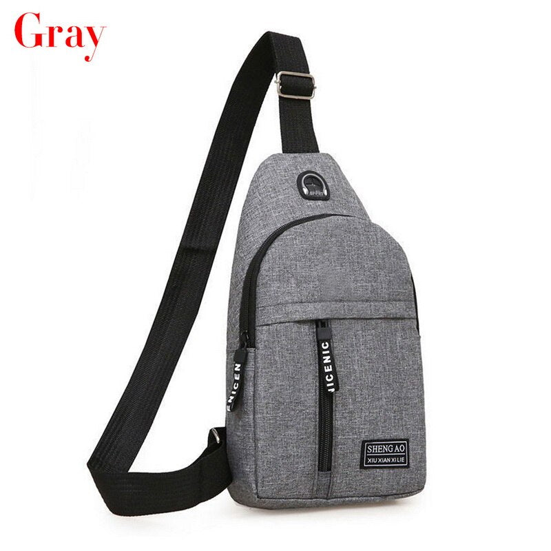 Men Shoulder Bags Nylon Waist Packs Sling Bag Crossbody Outdoor Sport Shoulder Chest Daily Picnic Canvas Messenger Bag Bolsa