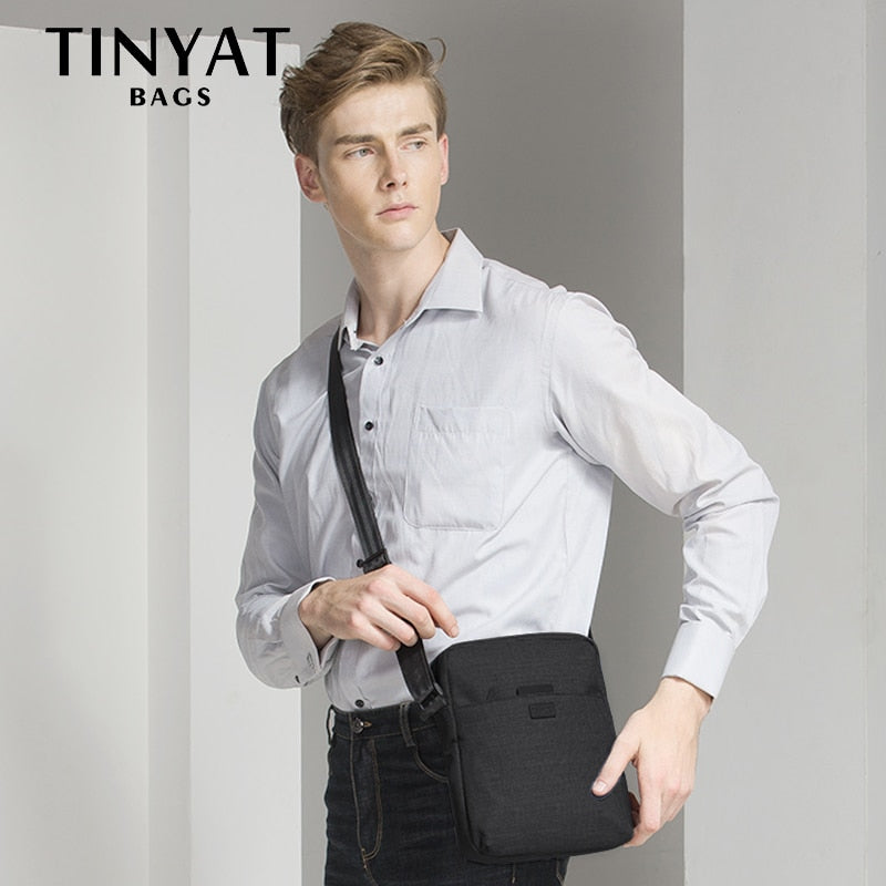 TINYAT Brand Waterproof Men Shoulder Bag For 7.9&#39; Ipad office Crossbody Bags Men Business Shoulder bag for men Casual Business