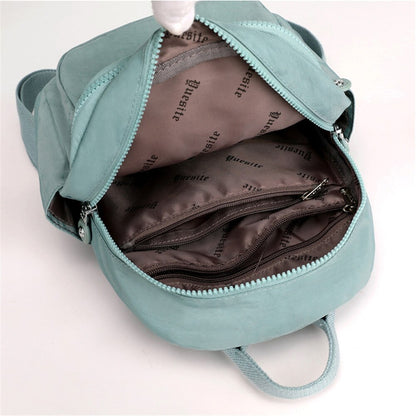 Solid Color Casual Ladies Travel Bags Multifunctional Women Backpack High Quality Nylon Women&#39;s Shoulder Bag Mochilas De Mujer