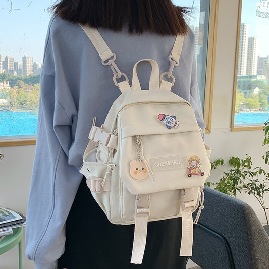 Small women&#39;s backpack girls school bag waterproof nylon fashion Japanese casual young girl&#39;s bag Female mini