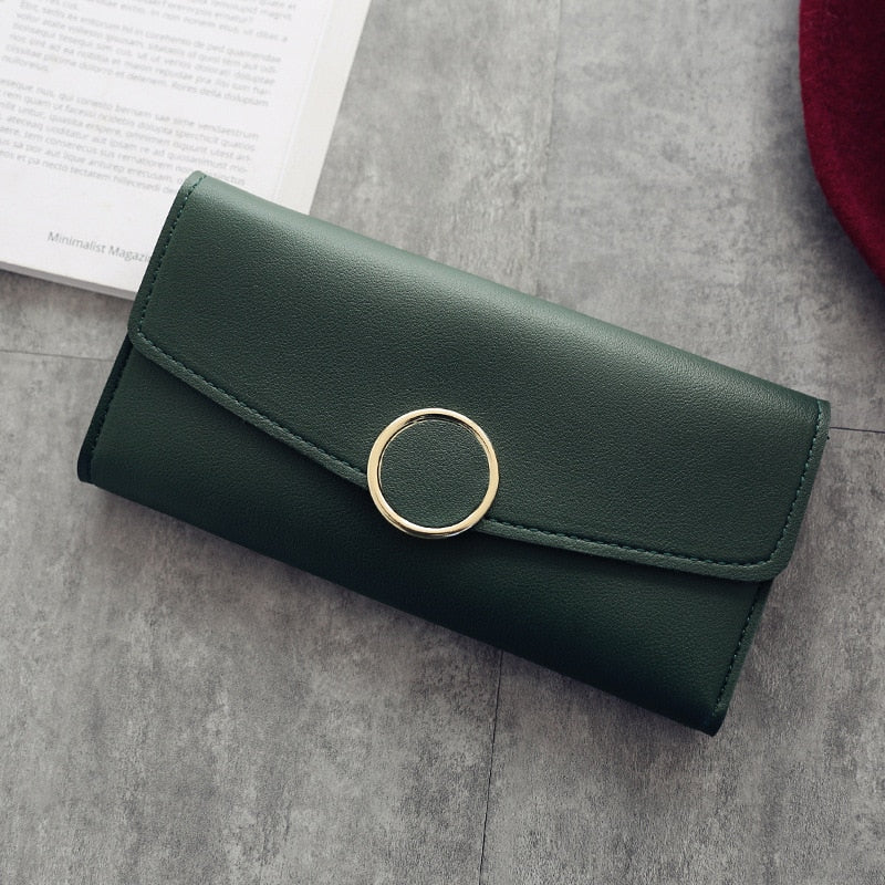 Women Long Wallets Purses Luxury Round Shap Wallets For Ladies Girl Money Pocket Card Holder Female Wallets Phone Clutch Bag