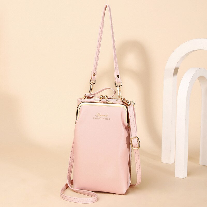 Brand Crossbody Cell Phone Shoulder Bag Cellphone Bag Fashion Daily Use Card Holder Mini Leather Hand Bag for Women Wallet Totes