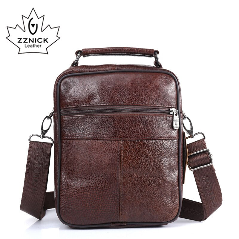 ZZNICK Men Bags Ipad Handbags Sheepskin Leather Male Messenger Purse Man Crossbody Shoulder Bag Men&#39;s Travel Bags  8101