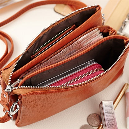 Women Evening Bag Genuine Leather Coin Purse Phone Pocket Lady Handbag Clutch Wallet Female Shoulder Messenger Bag Minaudiere