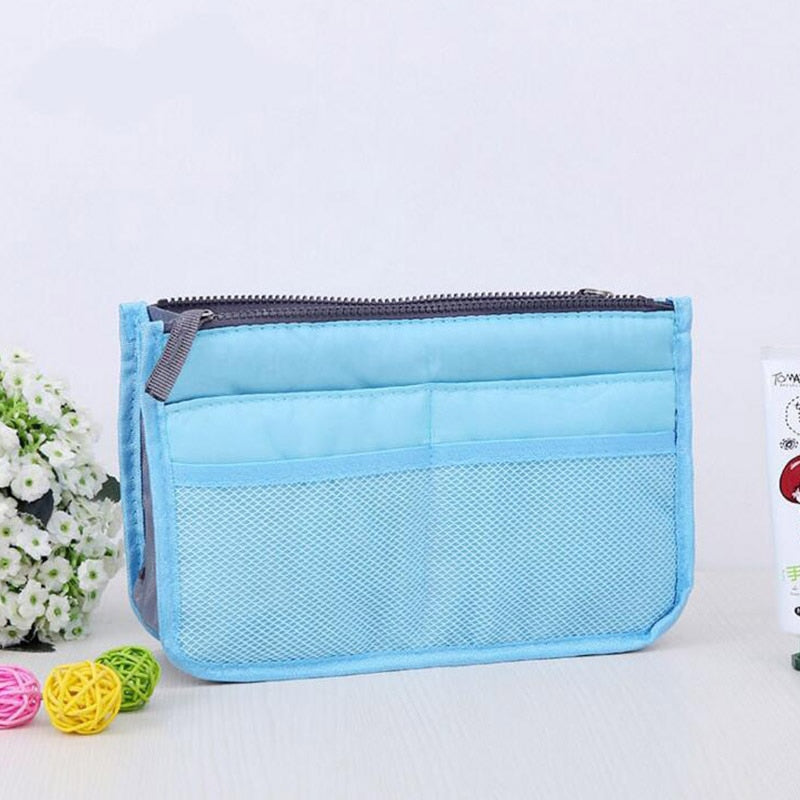 Organizer Insert Bag Women Nylon Travel Insert Organizer Handbag Purse Large liner Lady Makeup Cosmetic Bag Cheap Female Tote