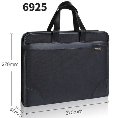 Document bag canvas office men&#39;s tote bag business multi-layer Oxford briefcase female simple information package