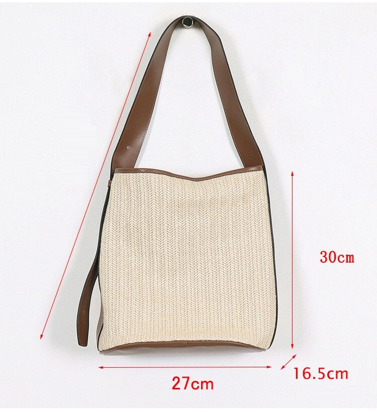 Summer Straw Women Shoulder Bags Large capacity Vacation Beach bag Female Tote Bag Ladies handbags designer bolsa feminine