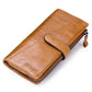 Contact&#39;s New Genuine Leather Wallet Fashion Coin Purse For Ladies Women Long Clutch Wallets With Cell Phone Bags Card Holder