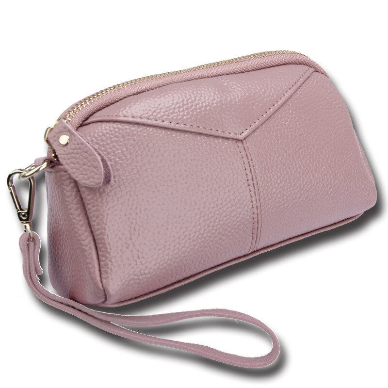 Design Genuine Cow Leather Women Day Clutch Bags Handbag Women Famous Brands Lady Wristlet Evening Party Bag Clutch Wallet