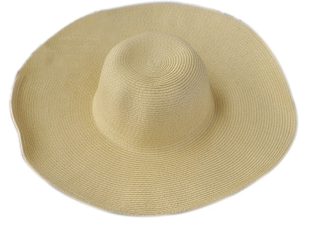 LNPBD hot 2017 Women&#39;s white hat summer black oversized sunbonnet beach cap women&#39;s strawhat sun hat summer hat