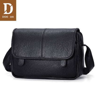 DIDE New man messenger bags man PU Leather Casual Crossbody Handbag Men&#39;s Cross Body Shoulder Bag Retro casual Cover