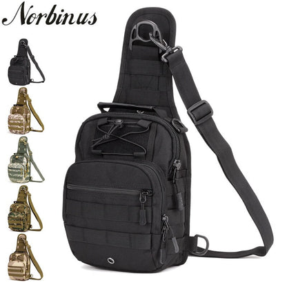 Norbinus 2018 Men&#39;s Shoulder Handbag Military Chest Bag Sling Pack Tactical Crossbody Bags for Men Waterproof Nylon Belt Bags