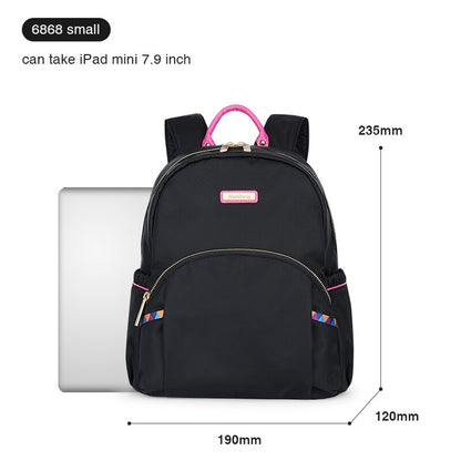 Hanke Women Backpack Fashion Design Waterproof Laptop Back Bag 15&quot; Backpack Bag Black Dropship H6866 H6868