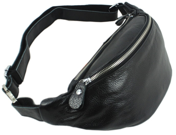 Fashion Genuine Leather waist bag for men fanny pack Leather belt bag waist pack bum bag money belt waist pouch molle pochete
