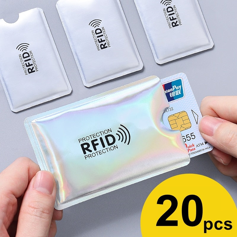Anti Rfid Card Holder NFC Blocking Reader Lock Id Bank Card Holder Student Cute ID Cards Wallet Passport Business Bancaire Case