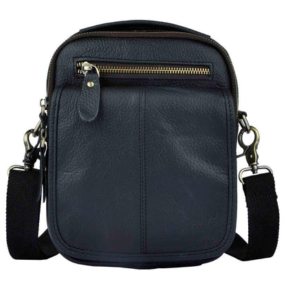 Hot Sale Crazy Horse Leather Fanny Waist Belt Bag Pack Design Messenger Satchel Cross-body Shoulder Tote bag For Men Male 8025