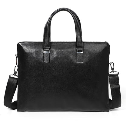 Real Cowhide Leather Briefcase Men Business Handbag Tote Male Messenger Bags Portfolio Laptop Shoulder Bag Men Lawyer Bag Thin