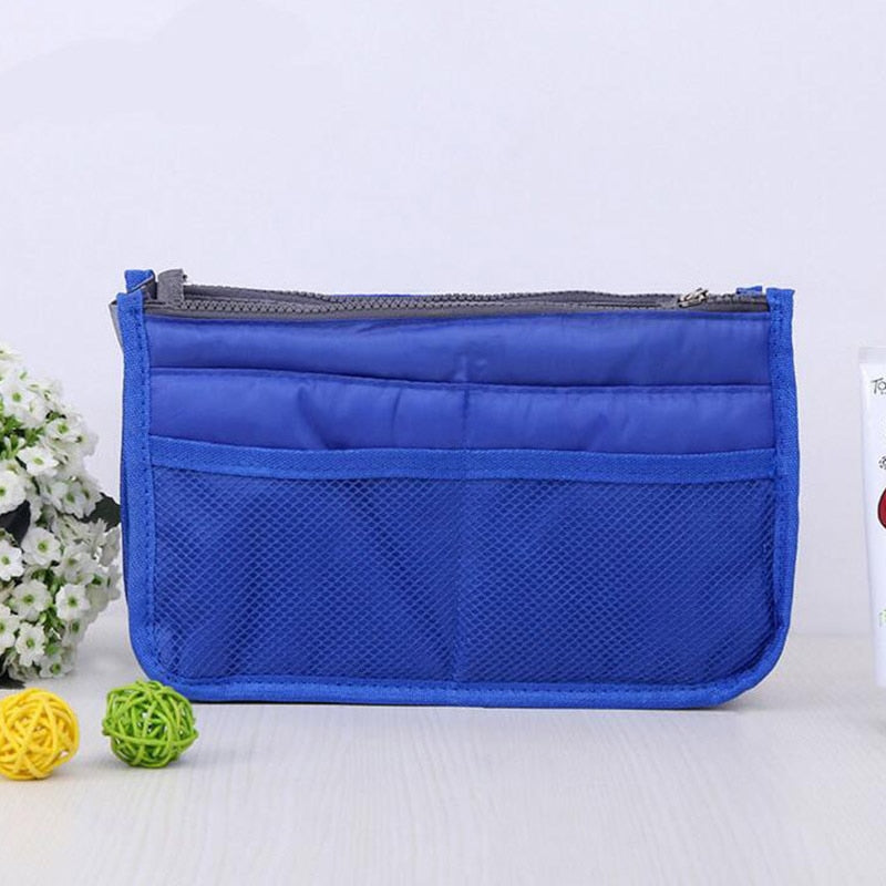 Organizer Insert Bag Women Nylon Travel Insert Organizer Handbag Purse Large liner Lady Makeup Cosmetic Bag Cheap Female Tote