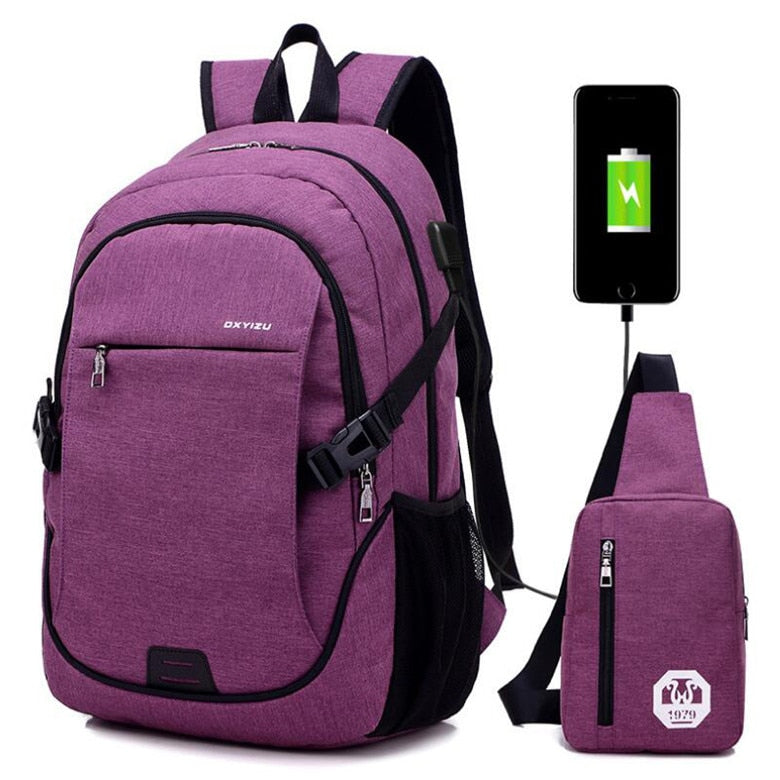 Multifunctional Laptop Backpack External Charging USB computer backpack 15.6 inch Business Backpacks Casual Travel Bags