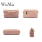 New Arrived Lovely genuine Leather Pouch pink phone Pocket Small Size Zipper Puch Wallet Clutch purse evening chain shoulder bag