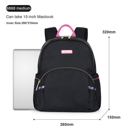 Hanke Women Backpack Fashion Design Waterproof Laptop Back Bag 15&quot; Backpack Bag Black Dropship H6866 H6868