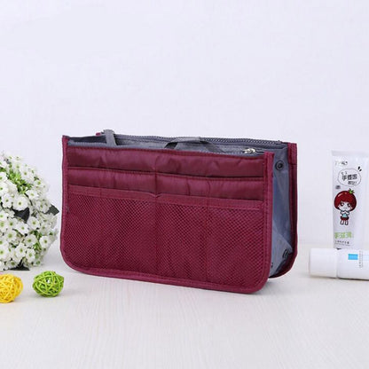 Organizer Insert Bag Women Nylon Travel Insert Organizer Handbag Purse Large liner Lady Makeup Cosmetic Bag Cheap Female Tote