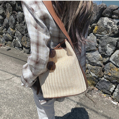 Summer Straw Women Shoulder Bags Large capacity Vacation Beach bag Female Tote Bag Ladies handbags designer bolsa feminine