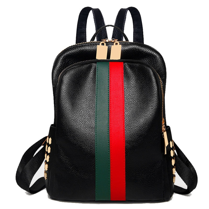 Luxury Designer Women Travel Backpack High Quality Soft PU / Fabric Shopping Backpack Pretty Style Girls Lovely Daypack Backpack