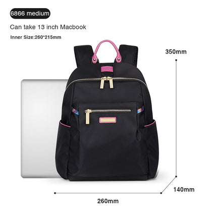 Hanke Women Backpack Fashion Design Waterproof Laptop Back Bag 15&quot; Backpack Bag Black Dropship H6866 H6868