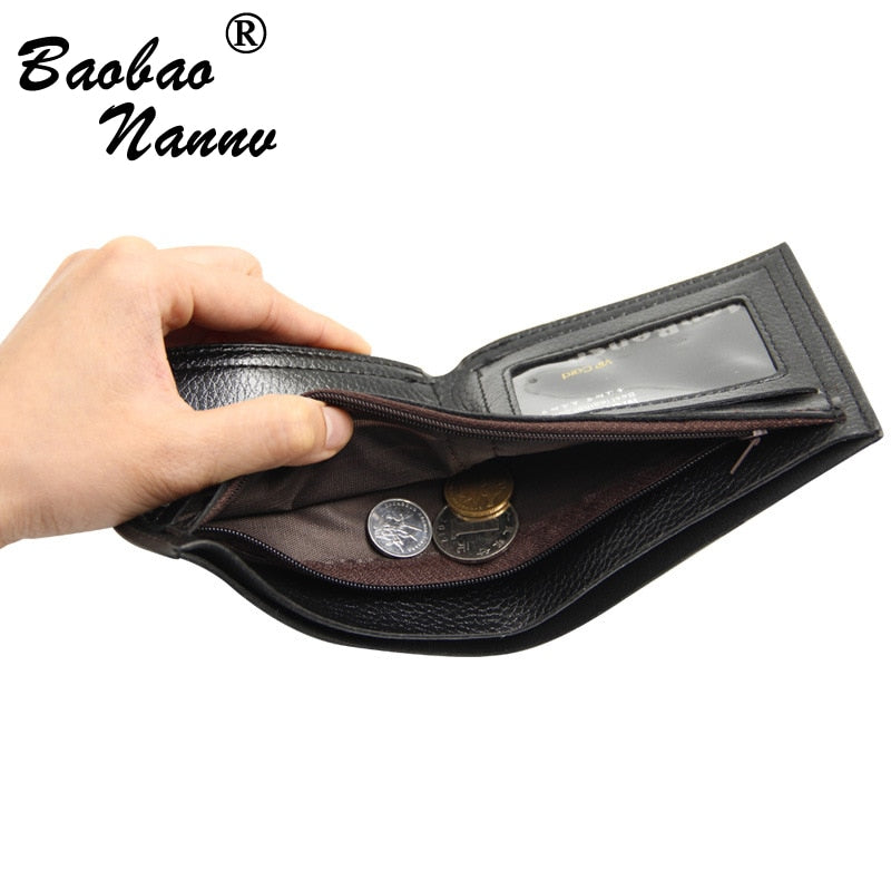 Soft Men Wallets New Short Style Coin Bag Clutch Money Purse Credit Card Holders for Male Vintage Purses Small Men Wallet