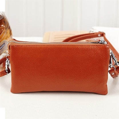 Women Evening Bag Genuine Leather Coin Purse Phone Pocket Lady Handbag Clutch Wallet Female Shoulder Messenger Bag Minaudiere