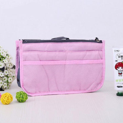 Organizer Insert Bag Women Nylon Travel Insert Organizer Handbag Purse Large liner Lady Makeup Cosmetic Bag Cheap Female Tote