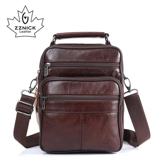 ZZNICK Men Bags Ipad Handbags Sheepskin Leather Male Messenger Purse Man Crossbody Shoulder Bag Men&#39;s Travel Bags  8101
